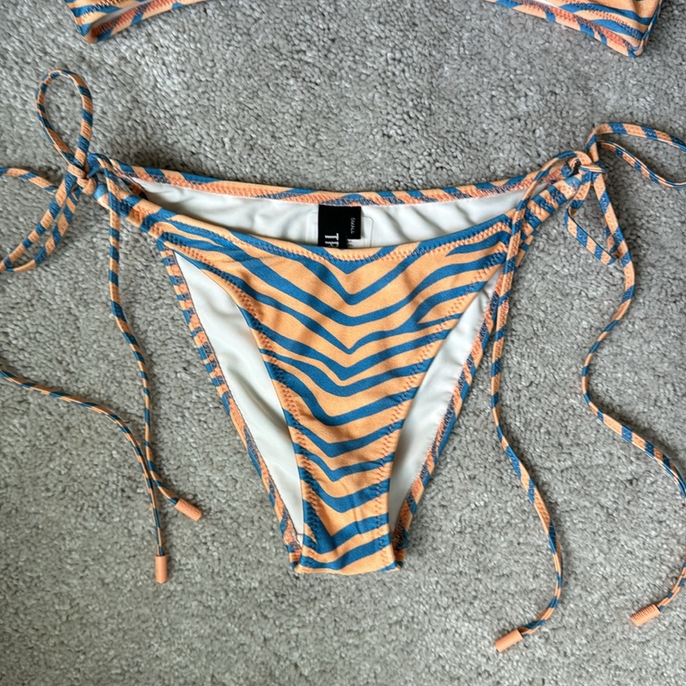 TRIANGL Zebra Print Bikini BOTTOM S